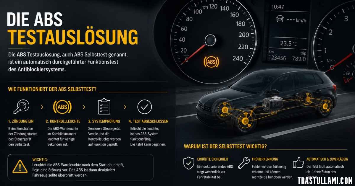 ABS Testauslösung: Bedeutung, Funktion, Ursachen und wann Sie handeln